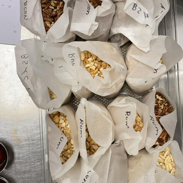 Coarsely chopped nuts measured for each batch