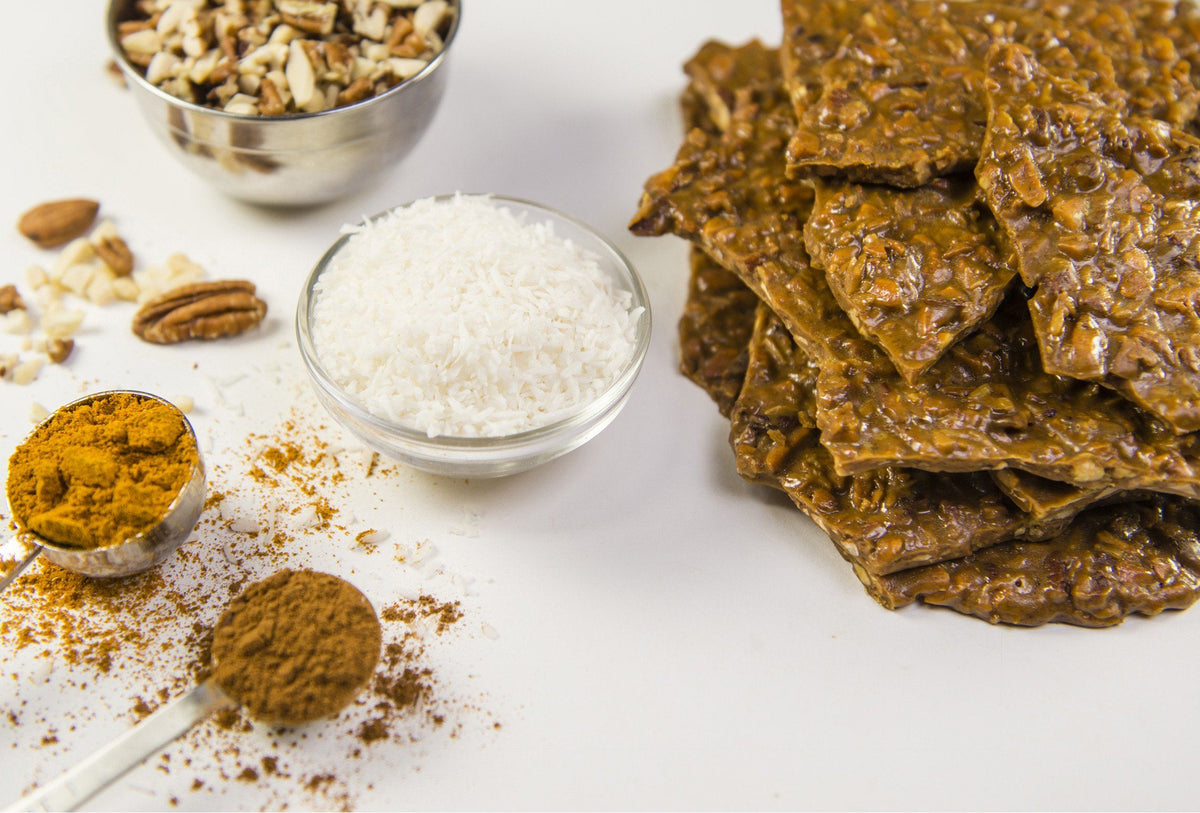 handcrafted gourmet c-c-c-curry butter crunch toffee